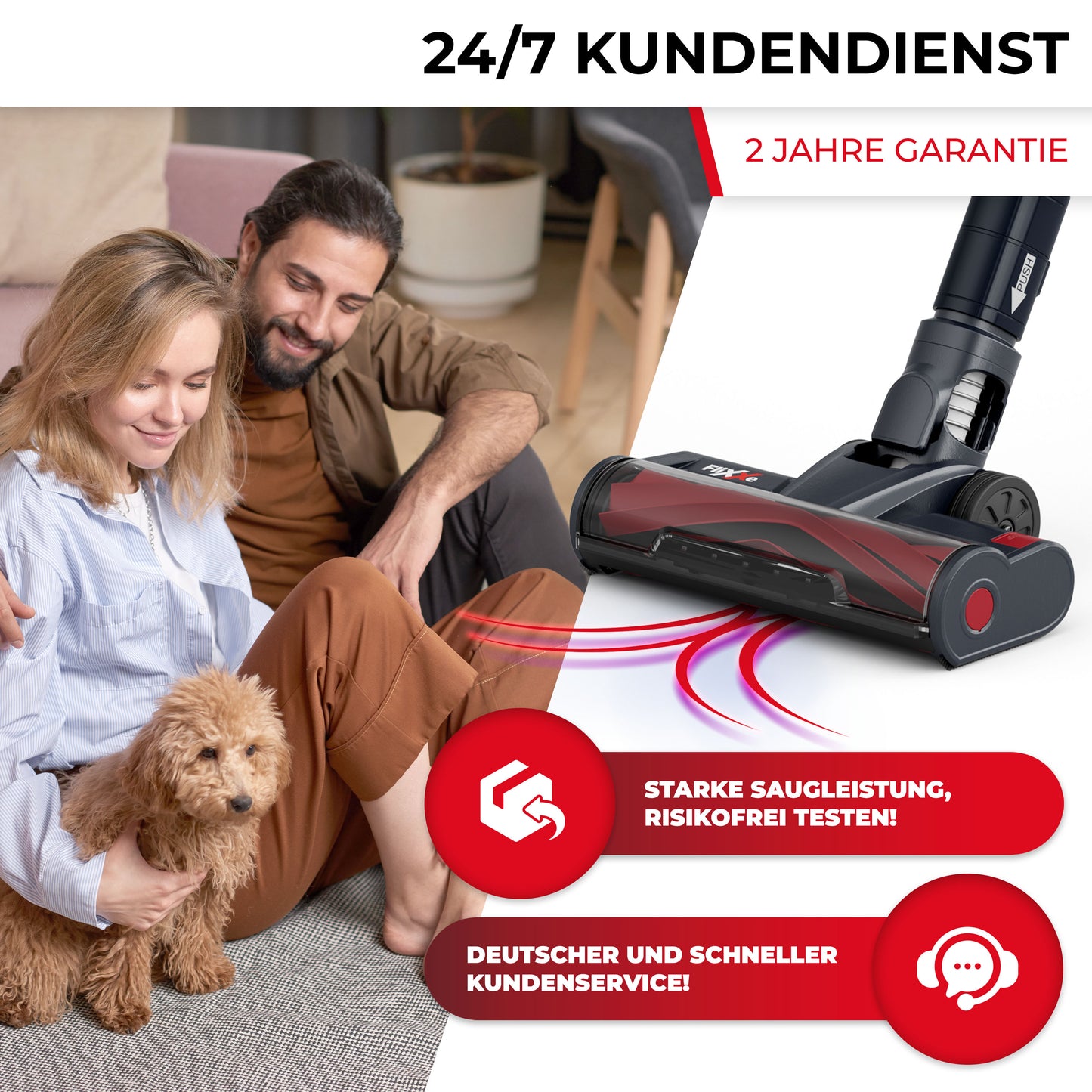 FliXXe T12 Multi-Zyklon Akku Staubsauger